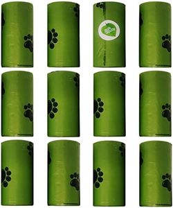 NICE.STREET USDA 38% Biodegradable Unscented Pet Waste Bags，Dog poop bags 22×33cm (12Rolls——180pcs Poo Bags)