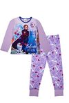 Disney Girls Frozen Pyjamas Anna Elsa Olaf Girls Pjs Ages 3 to 12 Years Old (6-7 Years) Lilac