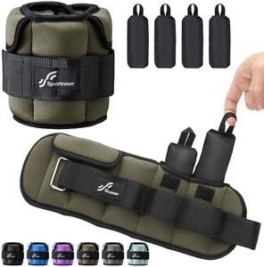 Sportneer Adjustable Ankle Weights with Removable Weights, Easy to Adjust