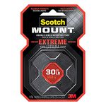 Scotch Extremely Strong Mounting Tape, Double Sided Foam Tape, 1 in x 60 in (2.54 cm x 1.52 m), 414DC-SFEF