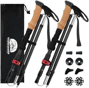 Underwood Aggregator Carbon Fiber Trekking Poles - 2 Pack Collapsible Hiking Sticks for Adults, Ultra-Lightweight Adjustable Walking Poles, Design for Mountain Hiking & Backpacking