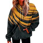 Clearance Today Sales Deals Prime Under 10 Hoodies for Women Oversized Hooded Sweatshirts Loose Fit Pullover Tops 2023 Fashion Fall Clothes Drawstring Hoodies, A05-orange, X-Large