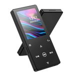 Olycism 128GB MP3 Players Bluetooth 5.0 MP3 & Digital Audio Players with Built-In Speaker Portable HiFi Sound Voice Recorder E-Book FM Radio Rechargeable Battery Men & Women Black