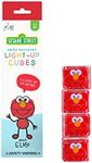 Glo Pals x Sesame Street Water-Activated Light-Up Cubes for Sensory Play (Elmo - Red)