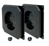 iMBAPrice 8141F-2 (2-Pack) Black Color Non- Metallic Light Fixtures Siding Mounting Block with Built-in Electrical Box