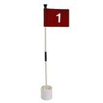 JISADER Golf Putting Hole Cup and Flag Golf Flagstick Kit Putting Green Cups and Flags Detachable Numbered Golf Flags Golf Pin Flag for Putting Practice, Number 1