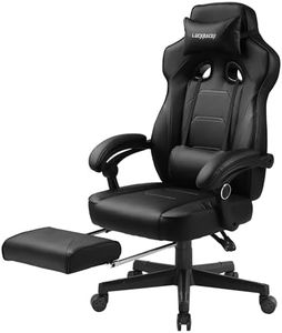 LUCKRACER DF-F59-BLACK Gaming Chair, 27.16D x 27.16W x 47.24H in, Black