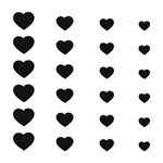 24 pcs Black Heart Shape Iron on Patches, Black Hearts Patches, Black Heart Iron on Patch, Black Heart Patches, Cute Mini Heart Iron-on sew-on Patches, Heart Shaped Iron On Patches