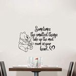 Sometimes The Smallest Things Take Up The Most Room in Your Heart Vinyl Wall Art Wall Sticker Wall Decal Decoration for Home Room Kids Room Nursery Room Girls Boys Décor Design Size (10x10 inch)