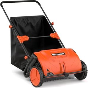 Push Lawn Sweeper with 3.5 cu. ft. Hopper | Height Adjustable | Efficiently Collects Grass Clippings, Leaves & Yard Debris | Manual Push for Small to Medium Lawns