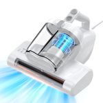 JPHYLL Mattress Vacuum Bed Vacuum Cleaner with 253.7nm UV-C Light 16Kpa Suction 40000 Rpm/Min Brushroll Rotation HEPA Filter Heating Mite Removal Machine Cyclone Dust Filtration 600W Corded White