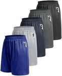 5 Pack Athletic Gym Mens Shorts - W