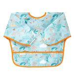 Hippychick Baby Weaning Bib With Sleeves, Waterproof Bibs With Pockets, For 6-24 Months - English Garden