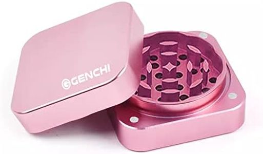 Genchi Herb Grinder Anodized Aluminum (2 Layer, Pink)
