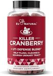 9-In-1 Killer Cranberry Pills for Women – UTI Defense Blend with Clinically Studied Ingredients – 9 Extract Urinary Tract Supplement – Pine Bark, Propolis, Vitamin D & More – 60 Fast-Acting Capsules