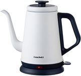DmofwHi Gooseneck Electric Kettle(1.0L),1000W Electric Tea Kettle of 304 Stainless Steel,Auto Shut off,Coffee Kettle for Pour Over and Tea -White