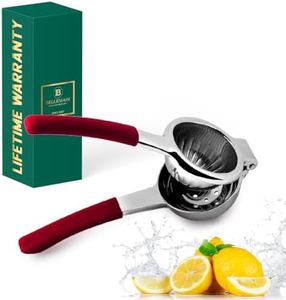 Bellemain Citrus Juicer | Metal Lemon Squeezer | Lime and Lemon Juicer Stainless Steel with Silicone Handles | Manual Juicer, Citrus Squeezer, Hand Held Juicer | Bar Juicer for Bartender Accessories