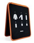 Packshi Travel Shirt Folding Board Travel Shirt Carrier Anti-Crease/Wrinkle Solution Clothes Folder Shirt Folder Board Adult Bag Organiser Travel Organiser 25x31x1,5cm Black-Orange