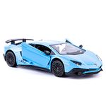 TGRCM-CZ 1/36 Scale Aventador LP700-4 Casting Car Model, Zinc Alloy Toy Car for kids, Pull Back Vehicles Toy Car for Toddlers Kids Boys Girls Gift (New Blue)