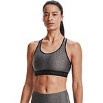 Under Armour Women Armour Mid Keyhole Heather Bra, compression sports bra for workouts and training, comfortable and secure running bra