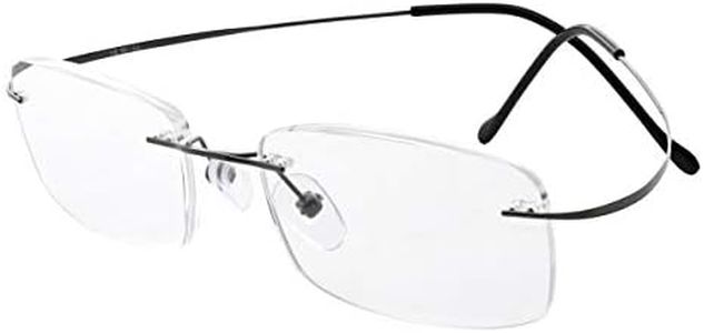 Eyekepper Titanium Rimless Reading Glasses Readers Men Women Black +2.25