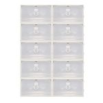 Clear Plastic Shoe Storage Box Set Stackable Organizers 10-Pack |Transparent Shoe Tidy Containers for Closet Space Optimization | Sulfar 10-Piece Clear Shoe Organizer Box | Perfect for Sneakers, Heels