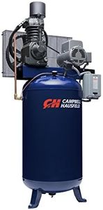 CAMPBELL HAUSFELD 80 Gallon Vertical Air Compressor, 2 Stage, 7.5 HP, 175 Max PSI, 230V - Durable Industrial Air Compressor for Heavy-Duty Applications, High-Performance 2 Stage Air Compressor