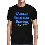 1Tee Mens Worlds Greatest Farter I Mean Father T-Shirt Black XX-Large