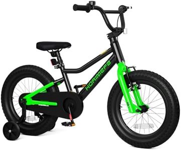 KORIMEFA Kids BMX Bike for 2-8 Years Old, 12 14 16 Inch Coaster Brake Bicycle with Removable Training Wheels, Children Bike for Little Boys & Girls, Rider Height 33-50 Inch