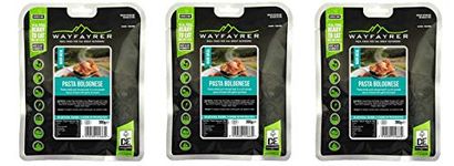 Wayfayrer Pasta Bolognese 300g Ready to Eat, Hot or Cold, Meal Pouch Recommended for Duke of Edinburgh's Award Expeditions, Camping, Hiking, Fishing and Outdoor Adventures (3 Pack)