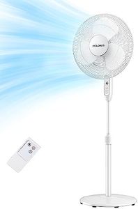 PELONIS 16'' Pedestal Remote Control Oscillating Stand Up Fan 7-Hour Timer, 3-Speed, and Adjustable Height,Electric Cooling Fans for Home Office Bedroom Use