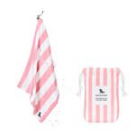 Dock & Bay QuickCool Cooling Towel - For Workouts & Sports - Cools to 15°C - Includes Bag - 27 x 13/69 x 33cm - Cabana - Malibu Pink