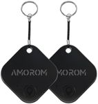 AMOROM Bluetooth Air Tracker Tag, iOS & Android Compatible, Phone Finder, Loud Ring, Replaceable Battery, for Keys/Luggage/Suitcase/Wallet/Backpack, 2 Pack