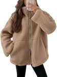 ANRABESS Womens Fleece Jacket Oversized Zip Up Sherpa Fuzzy Casual Coats Winter Fall Outerwear 2024 Clothes with Pockets Medium