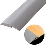 2M Self Adhesive Carpet Trim Strip, PVC Carpet Edge Strip Floor& Door Transition Strip Threshold Strips Floor Edging Strip for Tile/Wood/Laminate/Joins Gap (10MM, 2M, Grey)