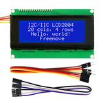 FREENOVE I2C LCD 2004 Module, IIC TWI Serial 20x4 Display, Compatible with Arduino Raspberry Pi Pico ESP32 ESP8266