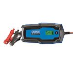 Draper 12V/6V Smart Charger | Battery Maintainer (10A) | Integrated Charging Leads | Trickle Car Battery Charger | Portable Jump Starter | 53491