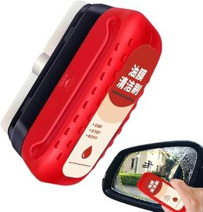 Car Glass Cleaner | Invisible Window Crys-tal Clear Glass Cleaner | Powerful Windshield Cleaner & Oil Film Remover | Automotive Oil Film Cleaning Brush for Car Window and Water Stains