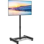 TVON TV Floor Stand for 13-50 inch LCD LED Flat/Curved Panel Screen TVs up to 44 lbs, Height Adjustable TV Stand Mount with VESA 200x200, Portable TV Stand for Bedroom, Dorm Room, Office