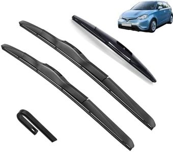 Front Rear Wiper Blades Set Compatible with MG 3 2011-2023 MG3 Xross Windshield Windscreen Window 22"17"14" Brushes Washer 2016 2019 2014 (Color : Front Rear, Size : RHD)