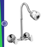 MAYUR ÖCICH Brass Kitchen Sink Mixer Tap with Flexible Dual Flow Swivel Spout (Chrome Finish) for Hot and Cold Water (TRENDY-1704DF)