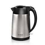 Bosch DesignLine TWK3P420GB Stainless Steel Cordless Kettle, 1.7 Litres, 3000W - Silver & Black