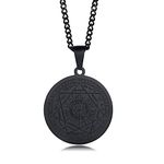 VNOX Seals of The Seven Archangels Pendant Choker Statement Necklace Talisman Pendant Amulet Jewelry,Black