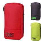 COR Surf Compact Toiletry Travel Bag Hanging, Premium Mens and Women Dopp Kit for Travel | Waterproof with 4 Separate Compartments and Waterproof Zippers, Red, Minimilist