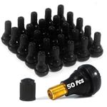 WILLIBEE TR412 Tyre Valve Stem, Brass and EPDM Rubber Tubeless Tire Valve Stem for Bike (TR412-50Pcs)