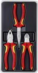 KNIPEX Electro Set, 3 Parts, 160 to 200 mm, VDE, Equipment for on the Move, Pliers Set, Tool Set, 00 20 12
