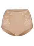 Miss Mary of Sweden Lovely Lace Panty Girdle Cotton - Firm Tummy Control Beige