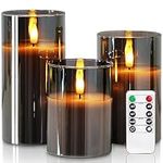 Clear Glass Flameless Candles Batte