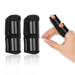 supregear Kids Finger Splint Support, 2 Pack Adjustable Finger Straightening Brace Finger Support Pinky Finger Splint for Adults Small Fingers Splints, Black