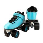 Riedell Skates - Dart - Quad Roller Speed Skates | Aqua | Size 5